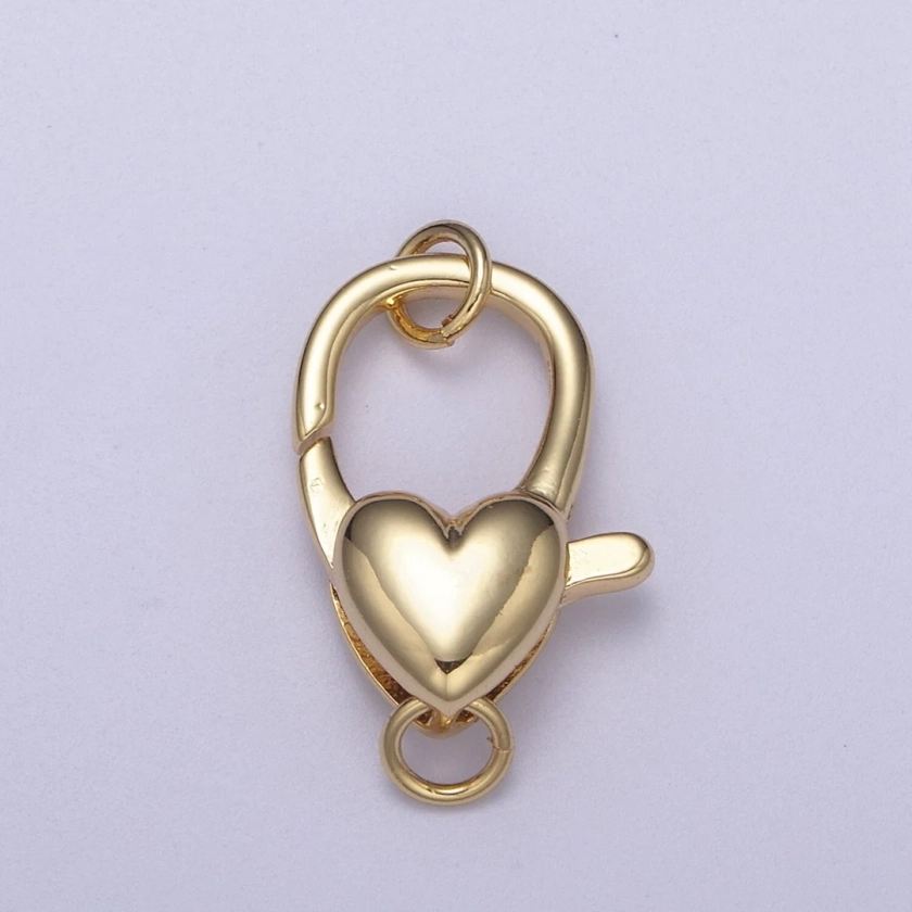 Wholesale Gold Filled Heart Clasp, Love Clasp Enhancer for Necklace Clasp 25.5X13.5MM / 30.3x15mm L-608 L-611 - Etsy