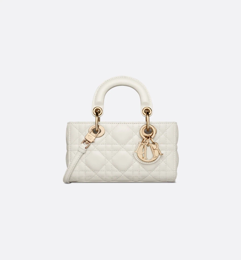 Micro sac Lady D-Joy Cuir d'agneau Cannage couleur latte | DIOR