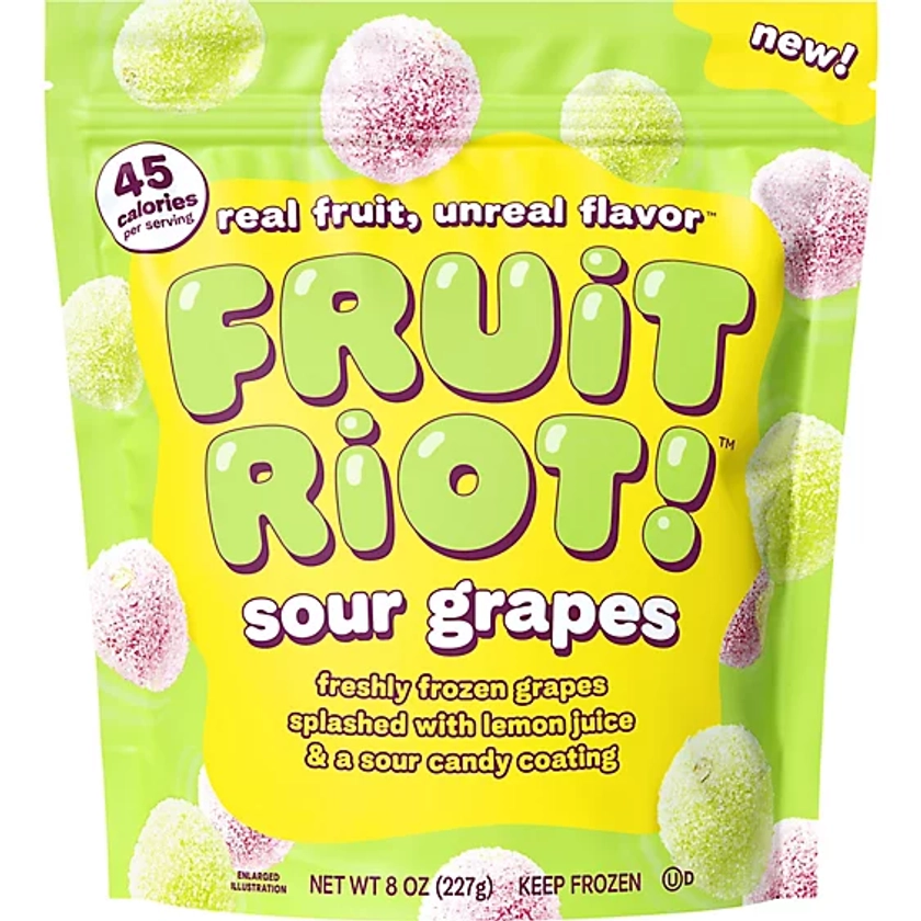 Fruit Riot Frozen Candy Sour Grapes - 8 Oz