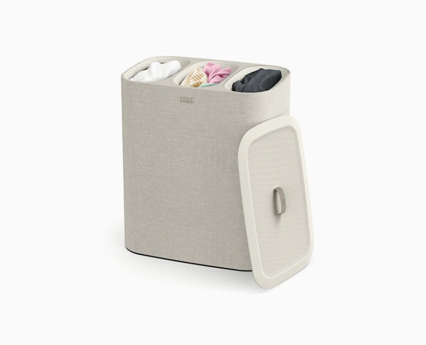 Tota Trio 90L Ecru Laundry Separation Basket