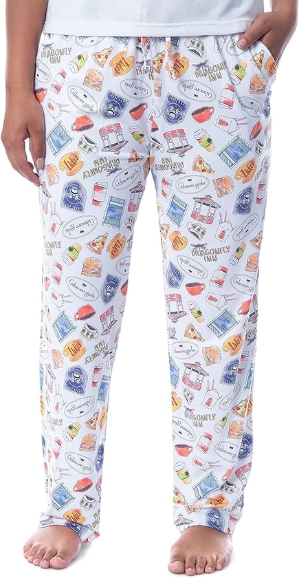 Gilmore Girls Womens' Icons Toss Print Luke's Diner Stars Hollow Pajama Pants