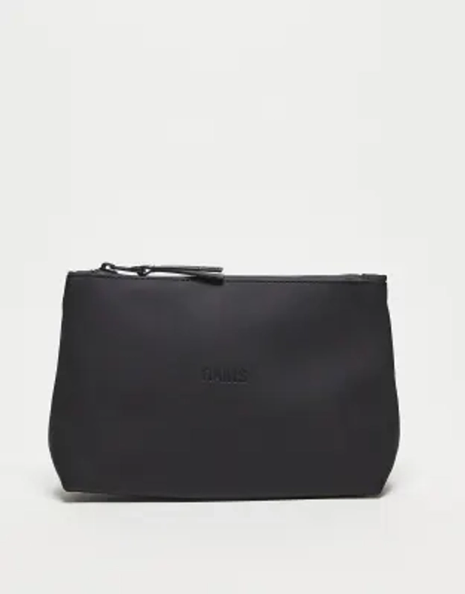 Rains 15600 unisex waterproof cosmetic bag in black | ASOS