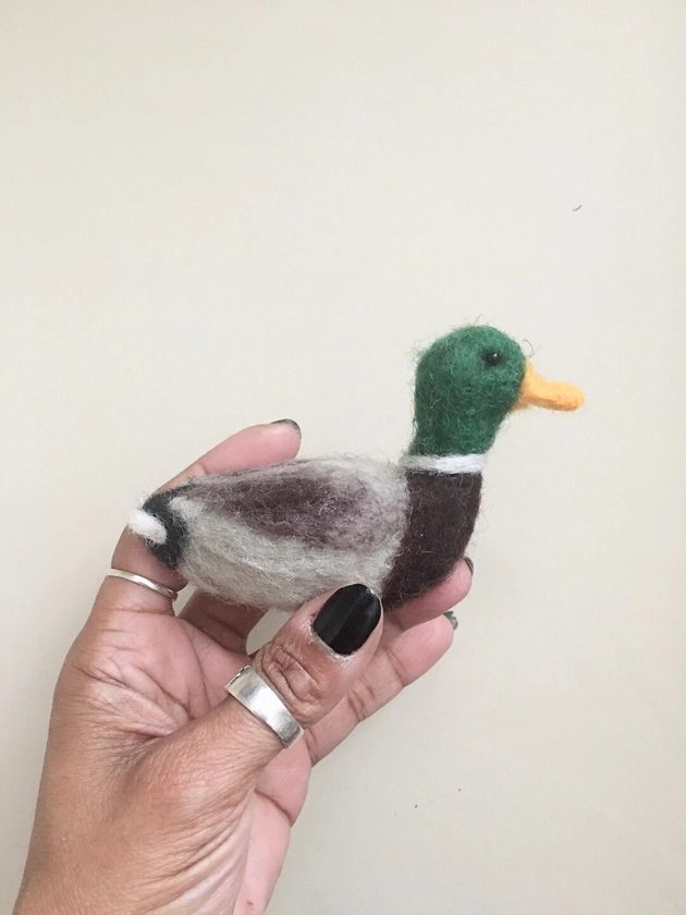 Needle Felted Mallard Duck MADE TO ORDER