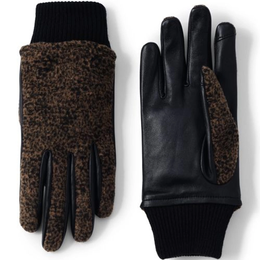 Women's EZ Touch Screen Lined Leather Gloves