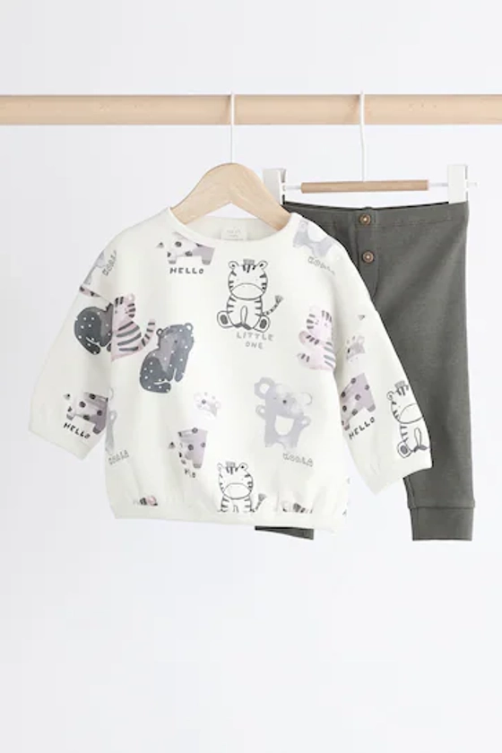 Buy Black & White Animal Baby Top and Leggings Set (0mths-2yrs) from the Next UK online shop