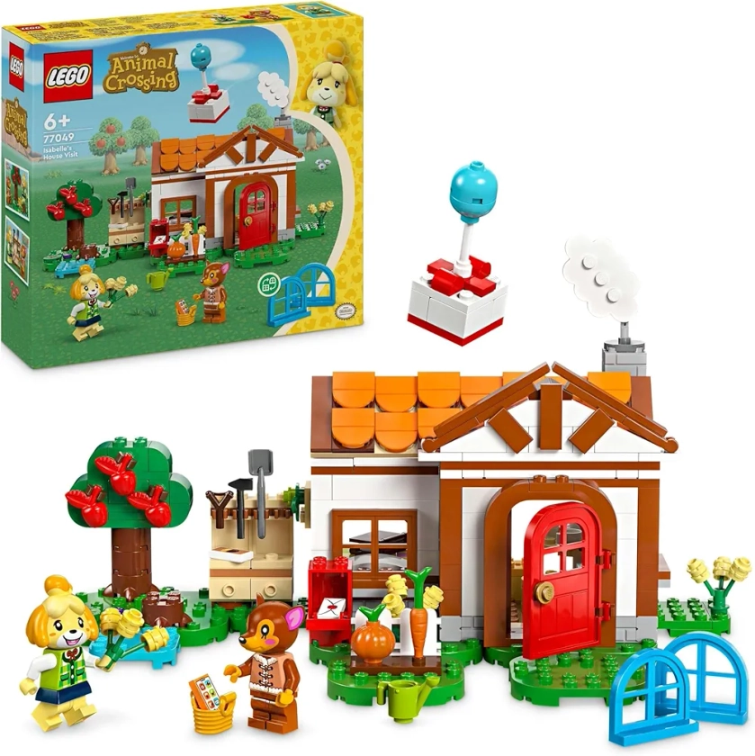 LEGO Animal Crossing Marie en Visite, Jouet de Construction Créatif pour Enfants, 2 Minifigurines du Jeu Vidéo Dont Bibi, Cadeau d’Anniversaire pour Les Garçons et Les Filles de 6 Ans et Plus 77049