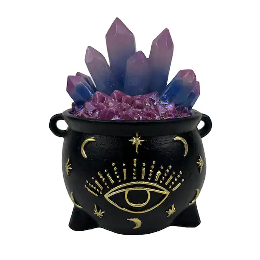 6.75" Light-Up Cauldron with Crystals Tabletop Accent by Ashland®