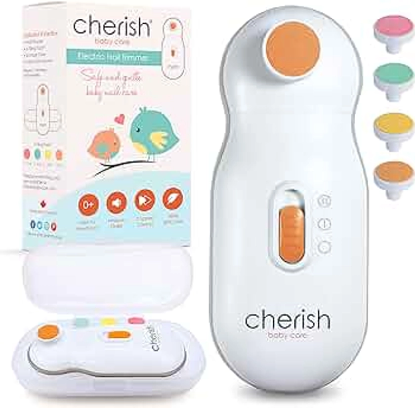 Cherish Baby Care Baby Electric Nail File - Baby Nail Trimmer for Babies and Toddlers: Safer Than Baby Nail Clippers - Baby Care Kit and Manicure Set : Amazon.nl: Baby Products