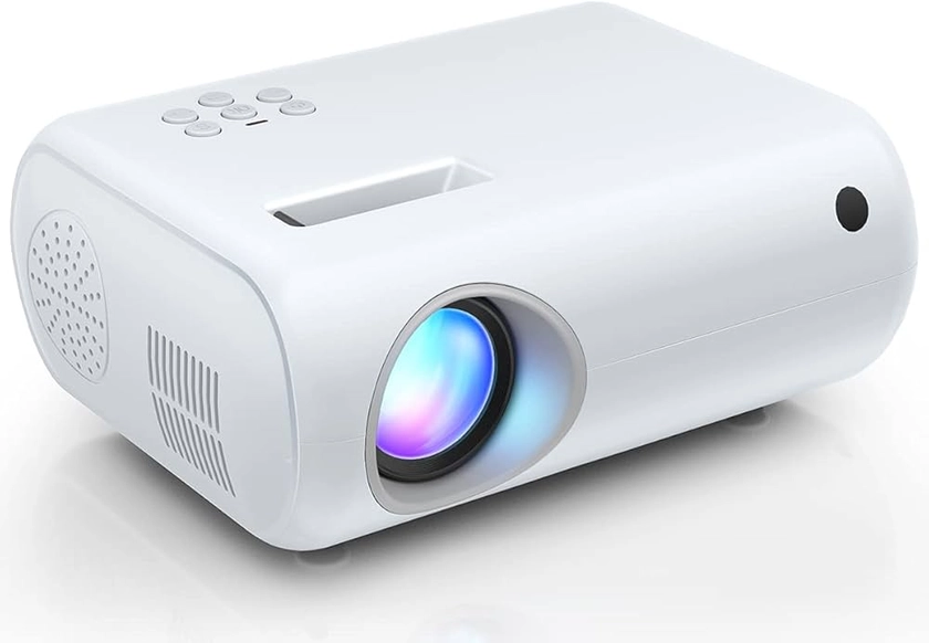 Mini Projector, CLOKOWE 2023 Upgraded Portable Projector with 9000 Lux and Full HD 1080P, Movie Projector Compatible with iOS/Android Phone/Tablet/Laptop/PC/TV Stick/Box/USB Drive/DVD/Game Console