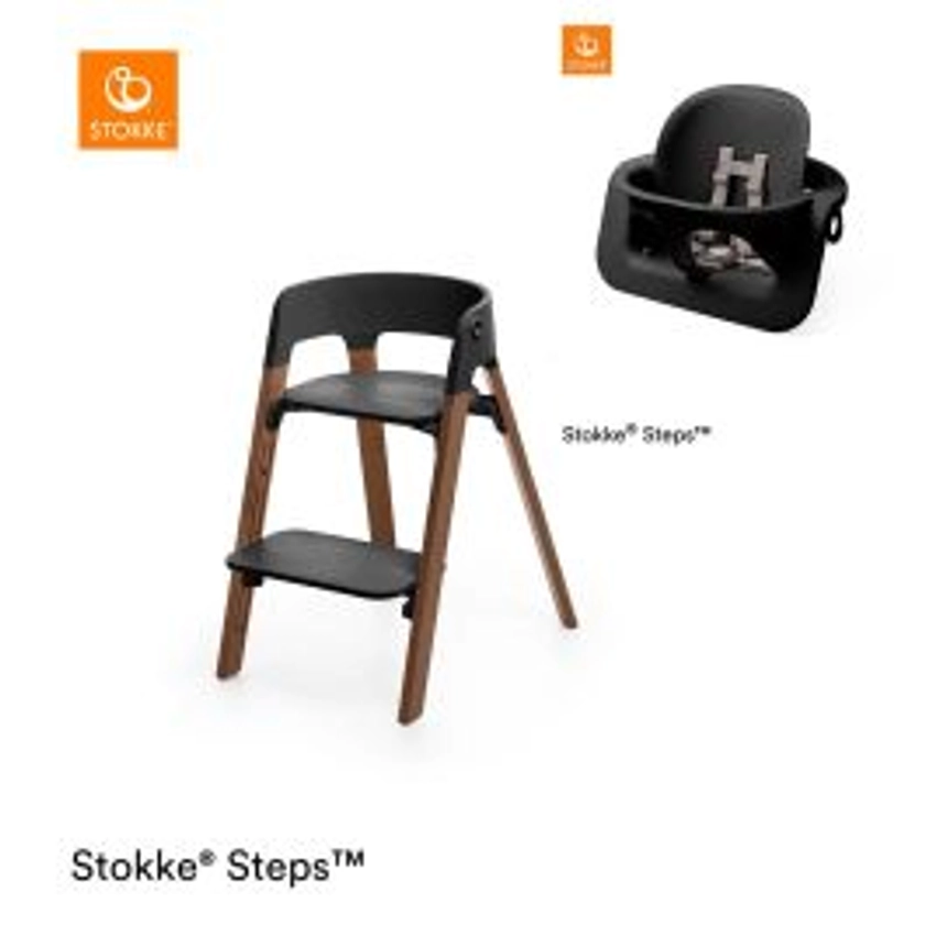 Stokke® Steps™ Bundle & Baby Set Black Golden Brown