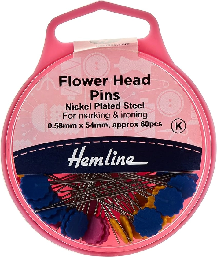 Hemline Pins, Nickel, Multicolor