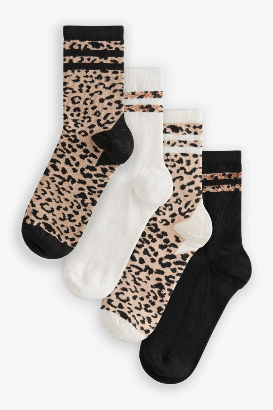 Rockett St George Leopard Socks 4 Pack