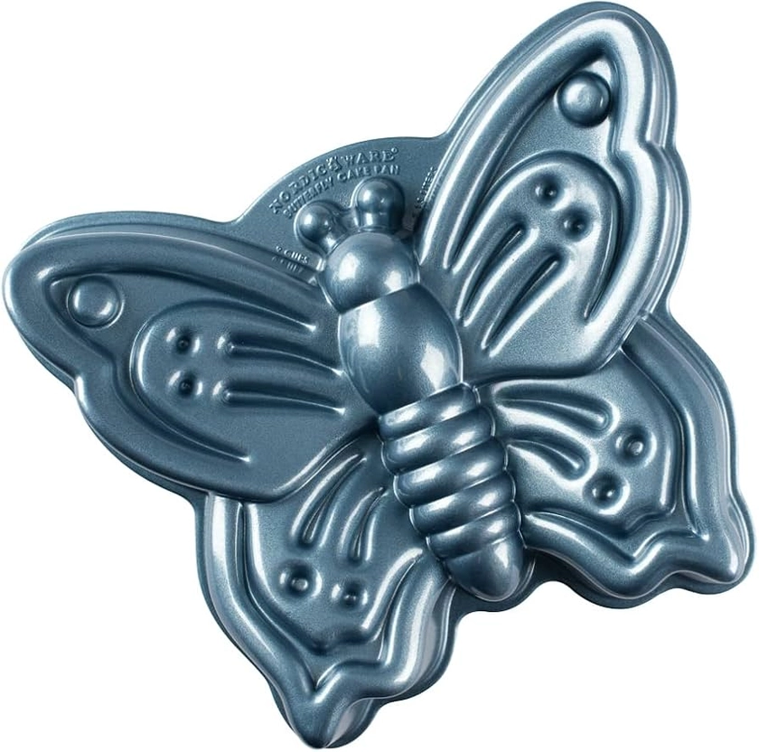 Nordic Ware Butterfly Non Stick Cake Tin, Butterfly Shaped Cake Mould, Cake Tin Made from Cast-Aluminium, Butterfly Cake Tin Made in the USA, Colour: Blue : Amazon.co.uk: Home & Kitchen