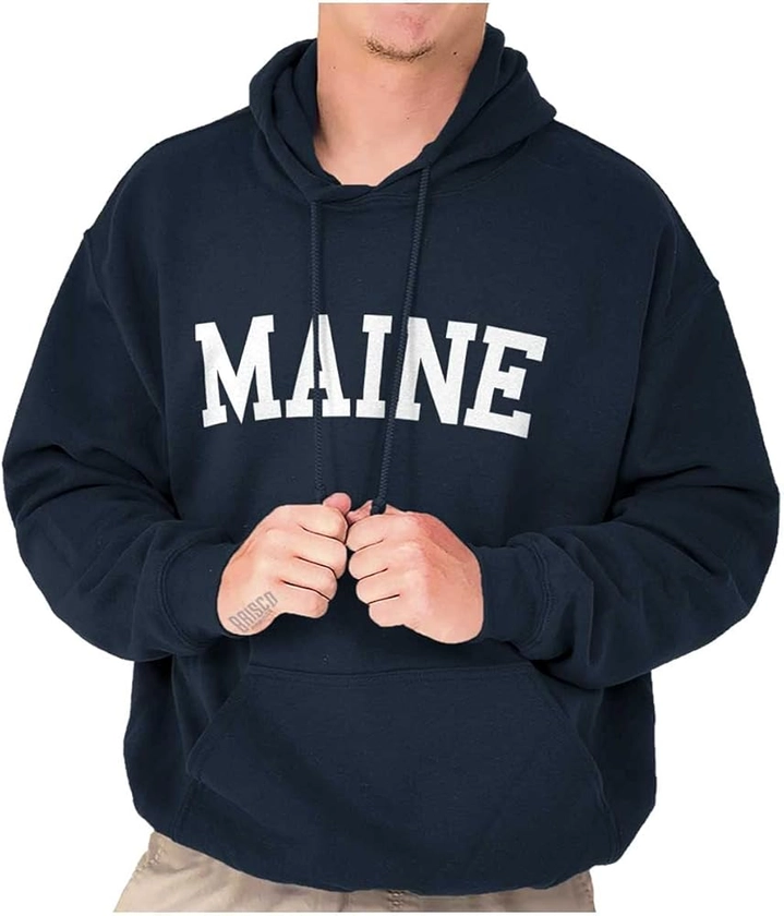 Maine Simple Traditional Classic Hoodie Sweatshirt Women Men