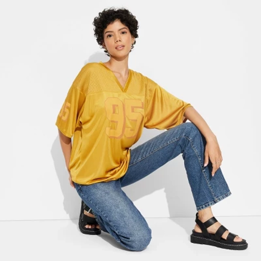 Women's Oversized Jersey - Wild Fable™ Gold S