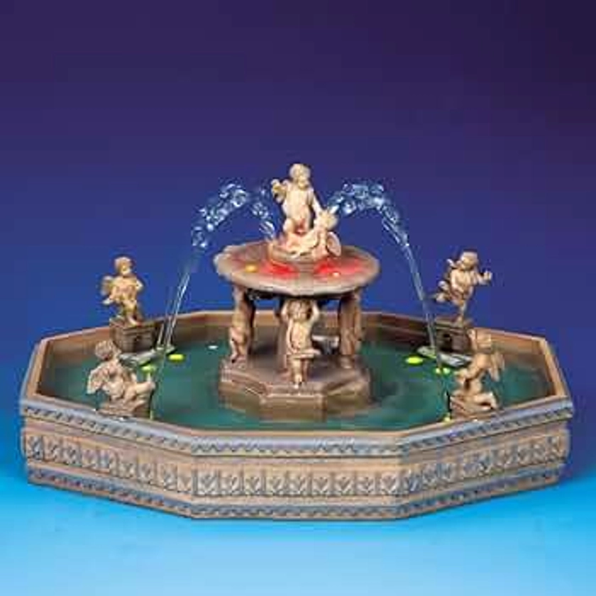 Lemax Lighted Village Square Fountain with 4.5V Adaptor #14663