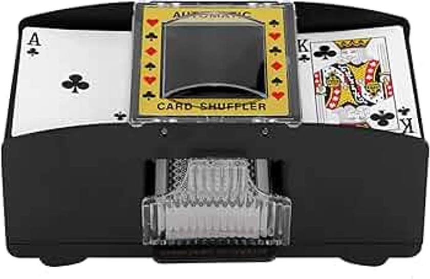 ZONJIE Automatic Card Shuffler Machine 2 Deck, Electronic Casino Poker Card Shuffling, Battery Operated -One/Two Deck Card Shuffle Sorter, Cards Playing Tool Accessories