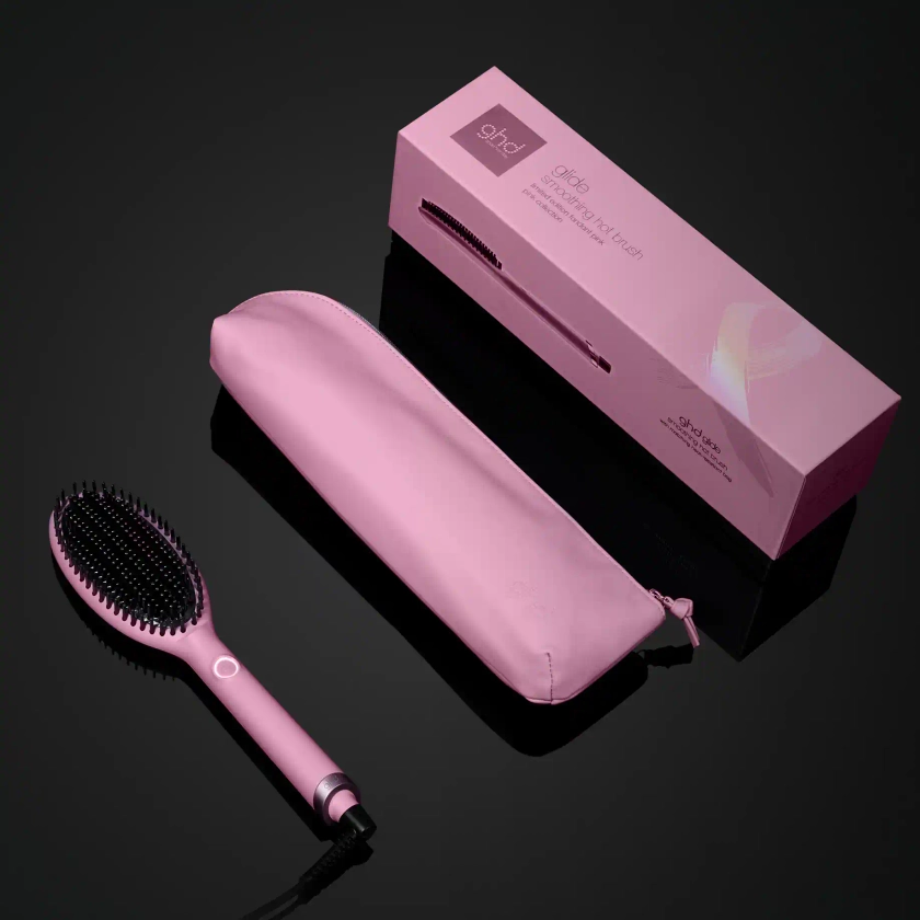 NEW GHD GLIDE HOT BRUSH IN FONDANT PINK