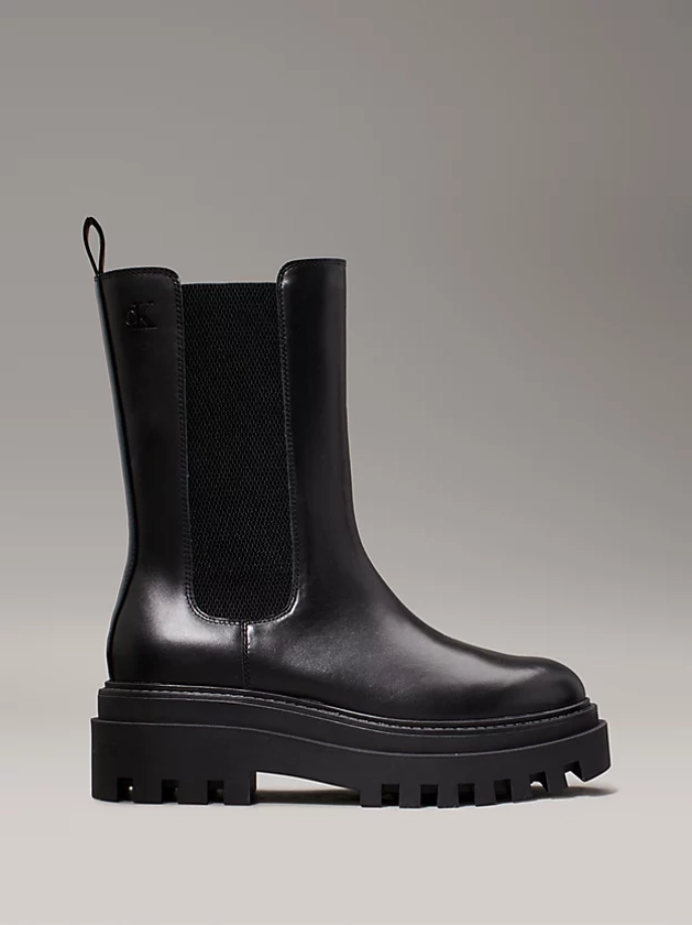 Bottes en cuir avec semelle compensée Calvin Klein® | YW0YW015420GJ