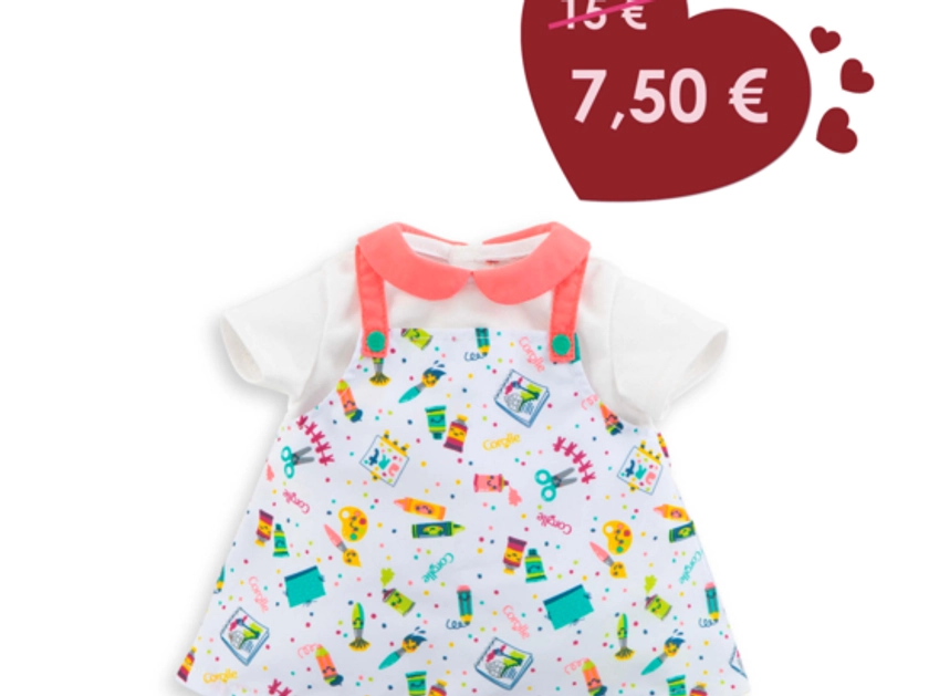 Robe Petit Artiste pour poupon 30 cm