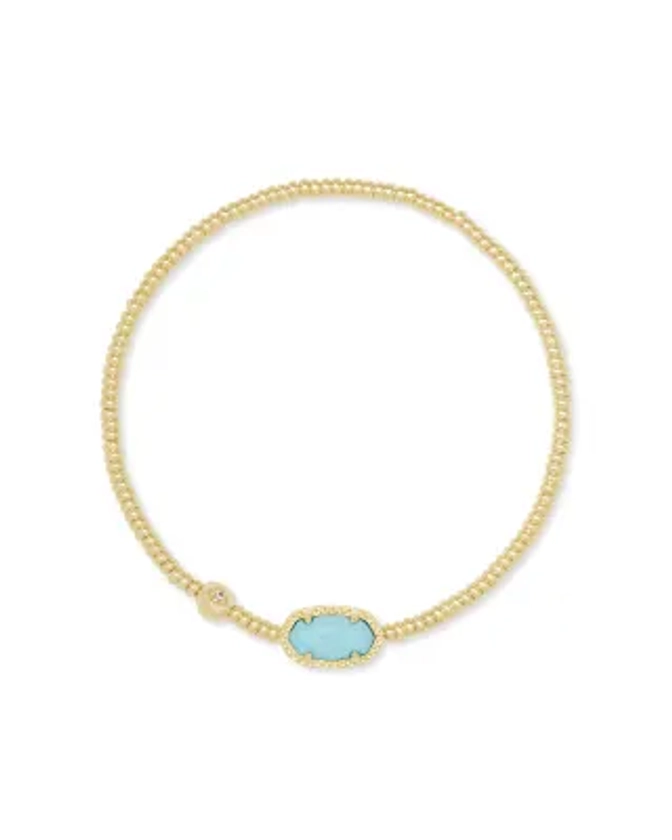 Grayson Gold Stretch Bracelet in Light Blue Magnesite | Kendra Scott