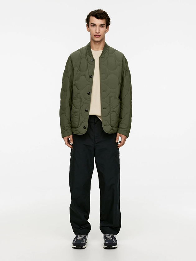 Veste doublée matelassée - Vert - Jackets & Coats - ARKET FR