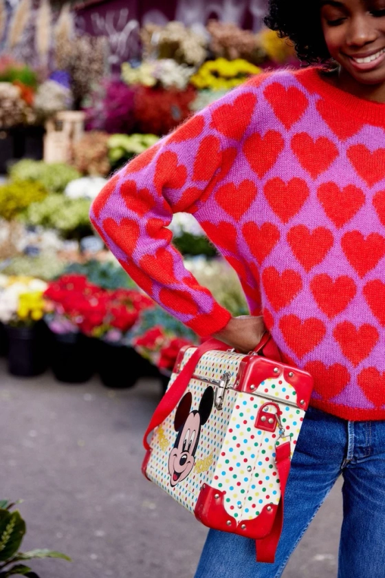 Pull Cathy fuchsia / rouge - Pull en mohair