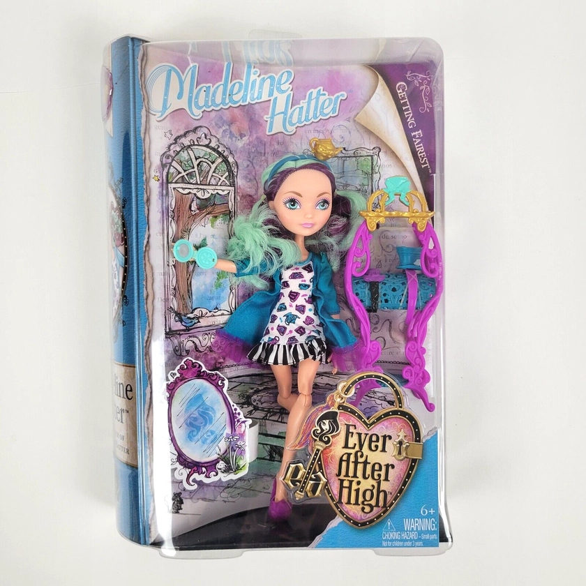 Ever After High Madeline Hatter GETTING FAIREST Doll 2013 Mattel New In Box