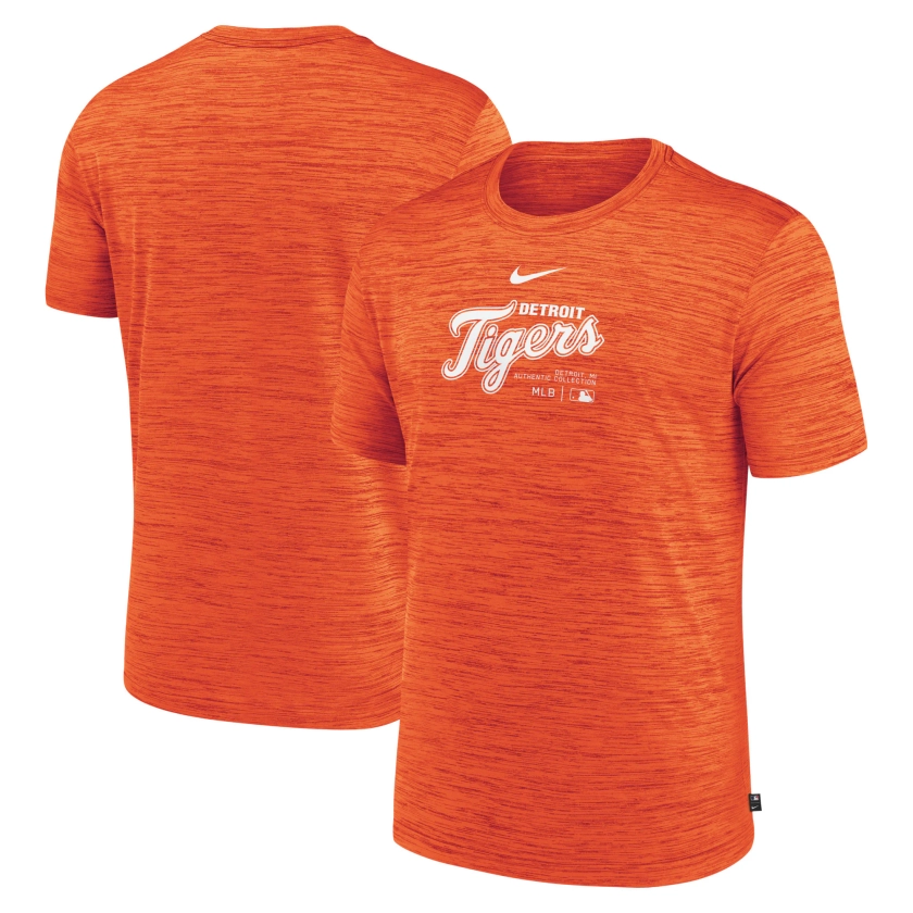 Detroit Tigers Nike Authentic Collection Velocity Performance Practice T-Shirt - Orange