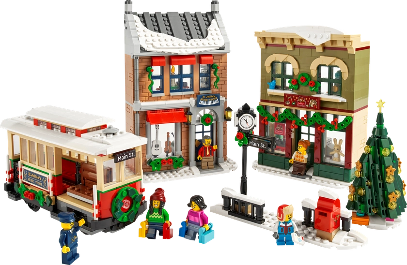 La grande rue décorée pour les fêtes 10308 | Powered UP | Boutique LEGO® officielle FR