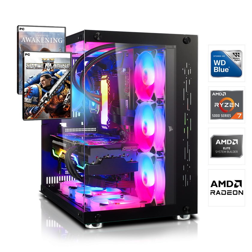 PC GAMER | AMD Ryzen 7 5700X 8x3.40GHz | 32Go DDR4 | RX 7900 XTX 24Go | 1To M.2 SSD