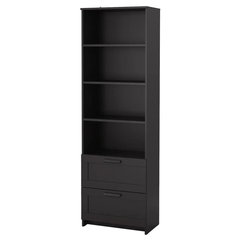 BRIMNES Bookcase - black 60x190 cm