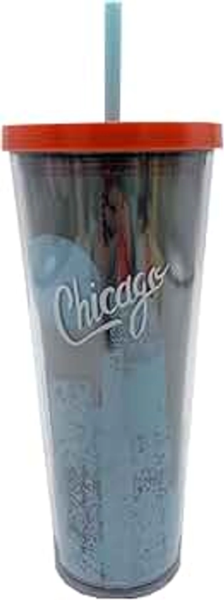 Starbucks CHICAGO Acrylic Cold Cup With Straw Venti Size, 24 Fl Oz