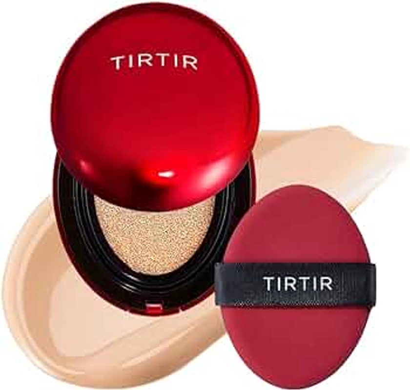 TIRTIR Mask Fit Red Cushion Foundation | Japan's No.1 Choice for Glass skin, Long-Lasting, Lightweight, Buildable Coverage, Semi-Matte (21N Ivory, 0.63 Fl Oz (Pack of 1))