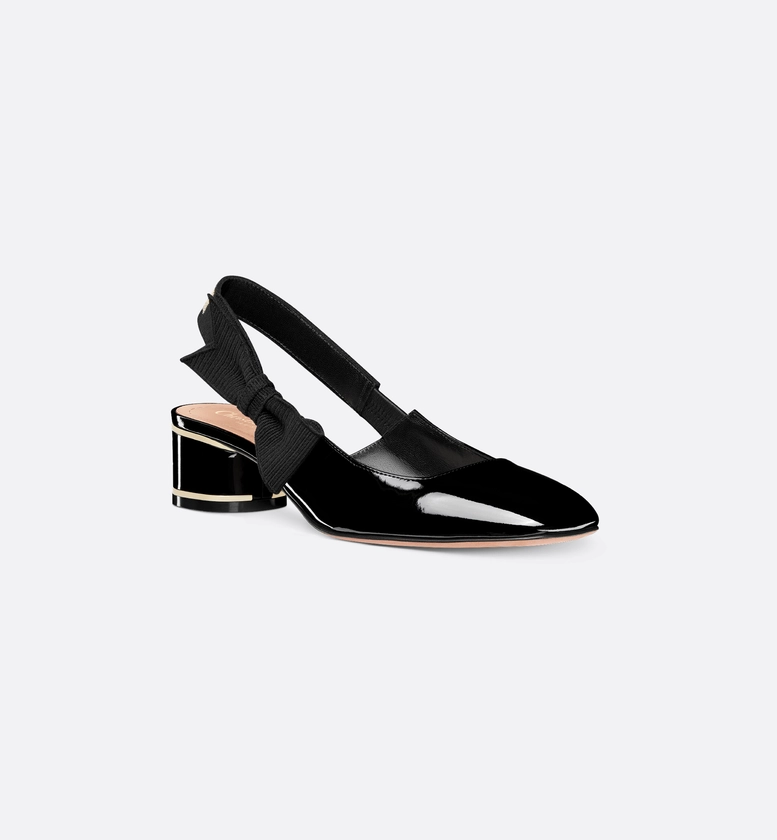 Miss Dior Paris Slingback Pump Black Patent Calfskin | DIOR