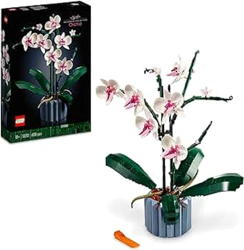 LEGO 10311 Icons L’Orchidée Plantes avec Fleurs Artificielles d'Intérieur pour Décoration de Pâques Maison, Loisirs Créatifs pour Adultes, Collection Botanique