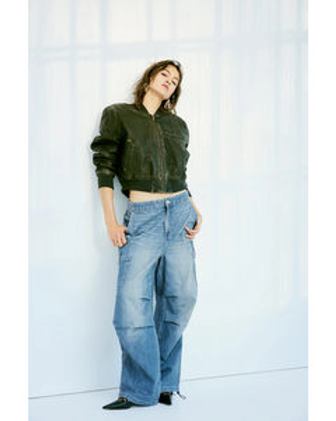 Denim Parachute Trousers Denim Blue