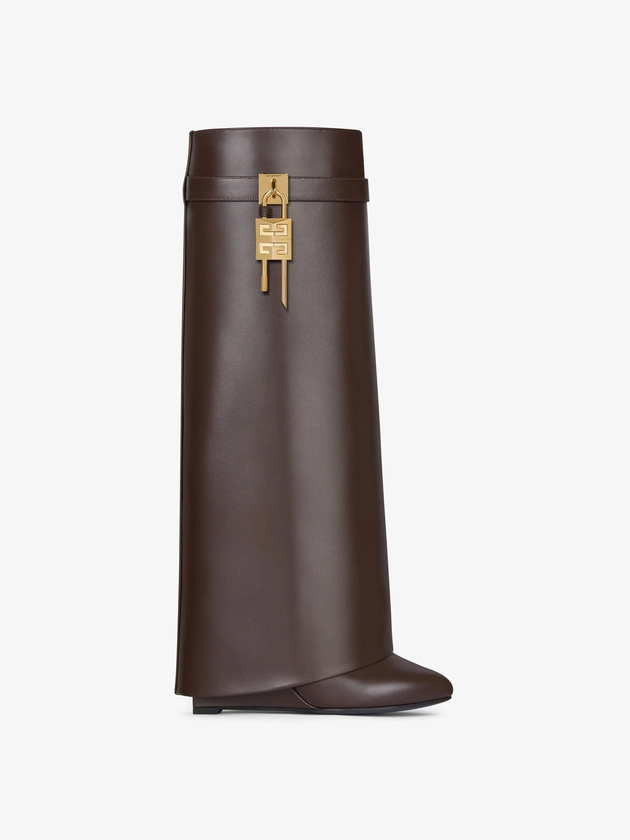 Bottes Shark Lock en cuir - ebene | GIVENCHY FR