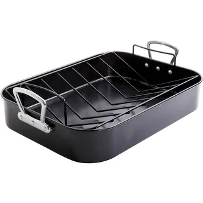 Gibson Home Broxton 2 Piece Non Stick Turkey Roaster - 16.5 Inch | Overstock.com Shopping - The Best Deals on Roasters | 36678818