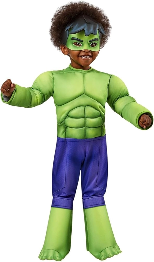 Rubies Official Marvel Spidey and His Amazing Friends Hulk Deluxe Toddler Costume, Kids Superhero Fancy Dress