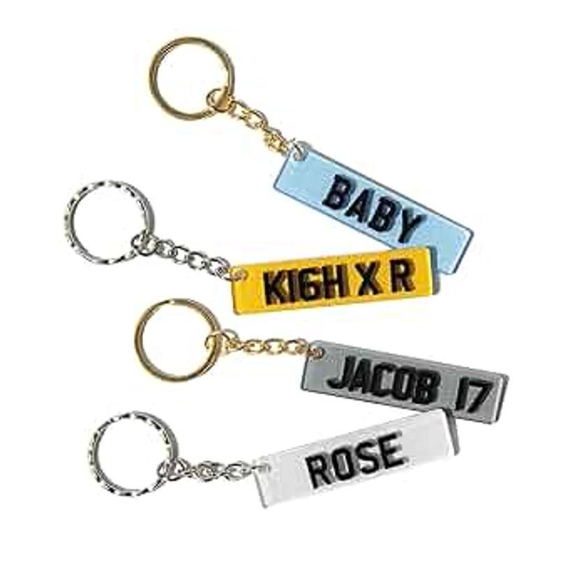 Custom Licence Plate Keychain, Personalised Number Plate Keychain, Mini Number Plate Key Ring, Name Plate Keychain, Custom Car Plate Keyring, New Car, Just passed