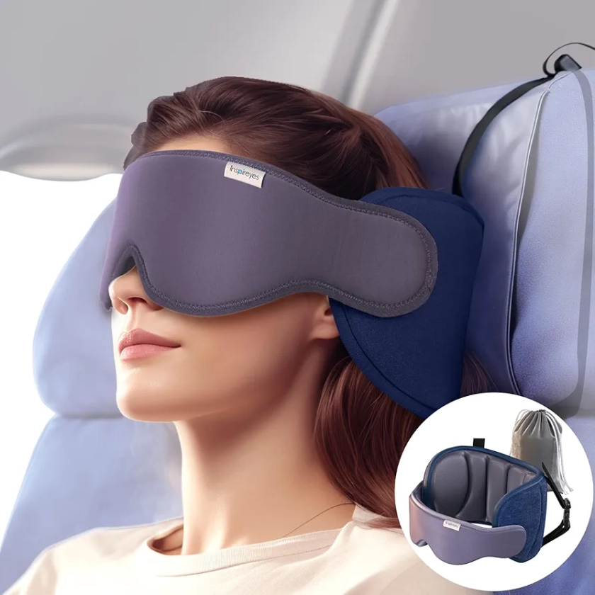 Amazon.com: Inspireyes Travel Pillows for Airplanes, FSA HSA Eligible Approved Travel Accessories for Long Flight, Car Travel Pillow for Kids, Eye Mask for Sleeping Airplane, Dark Grey : Home & Kitchen