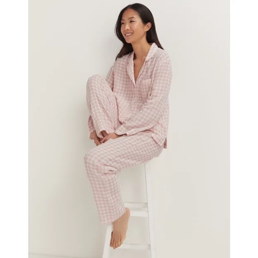 Double Cotton Gingham Pyjama Set | Pyjamas | The White Company