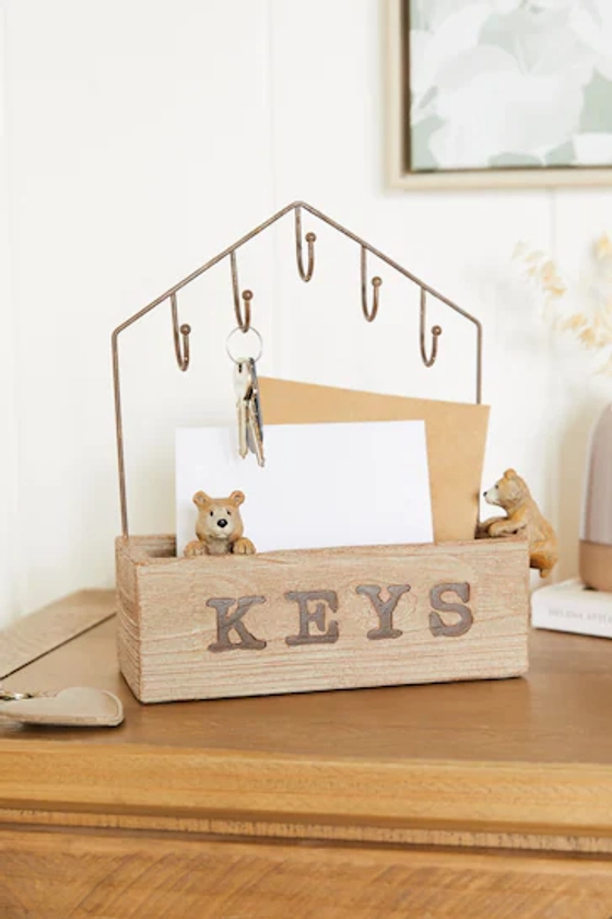 Natural Bertie Bear Key Storage