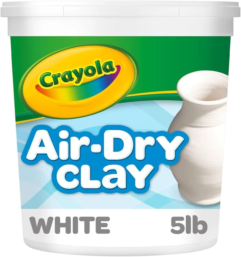 Amazon.com: Crayola Air Dry Clay (5lbs), Natural White Modeling Clay for Kids, Sculpting Material, Bulk Craft Supplies for School Classrooms [Amazon Exclusive] : Toys & Games