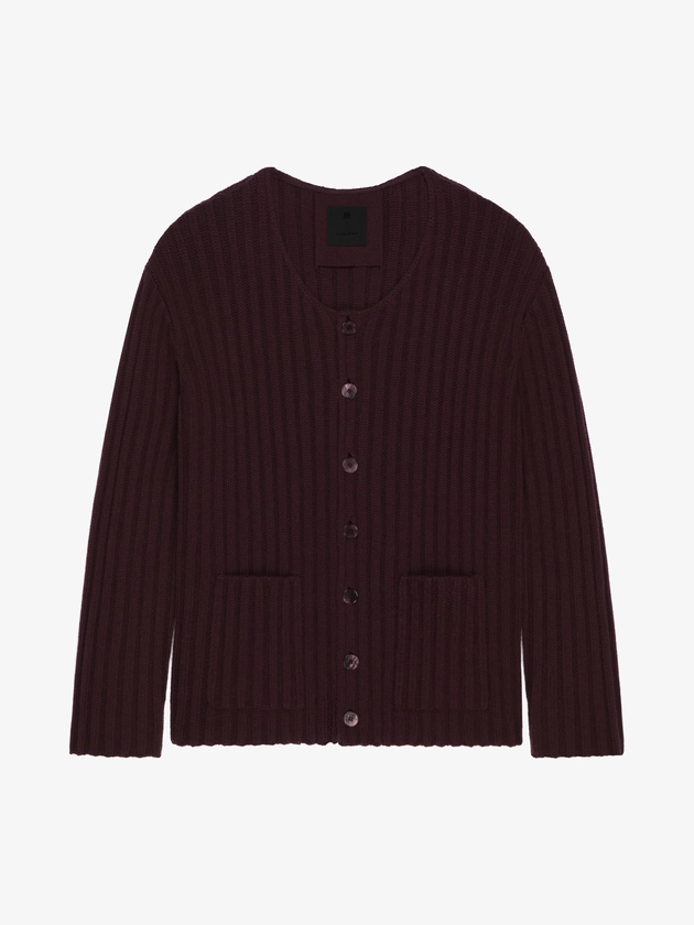 Cardigan en cachemire - bordeaux | GIVENCHY FR