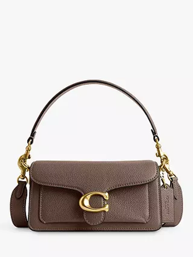 Coach Tabby 20 Leather Shoulder Bag, Dark Stone