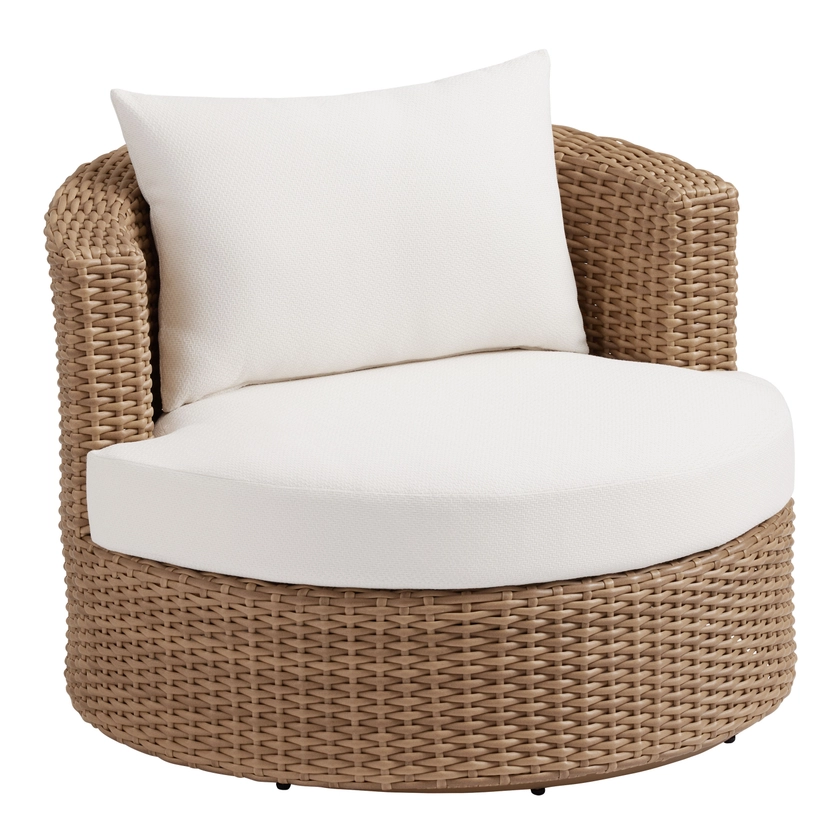 Montane Oversized All Weather Wicker Outdoor Swivel Chair - World Market