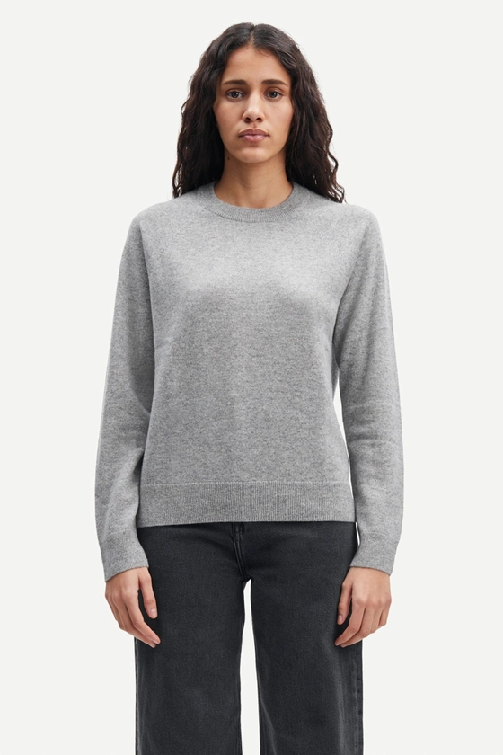 Boston o-neck 6304 Grey mel. | Samsøe Samsøe®