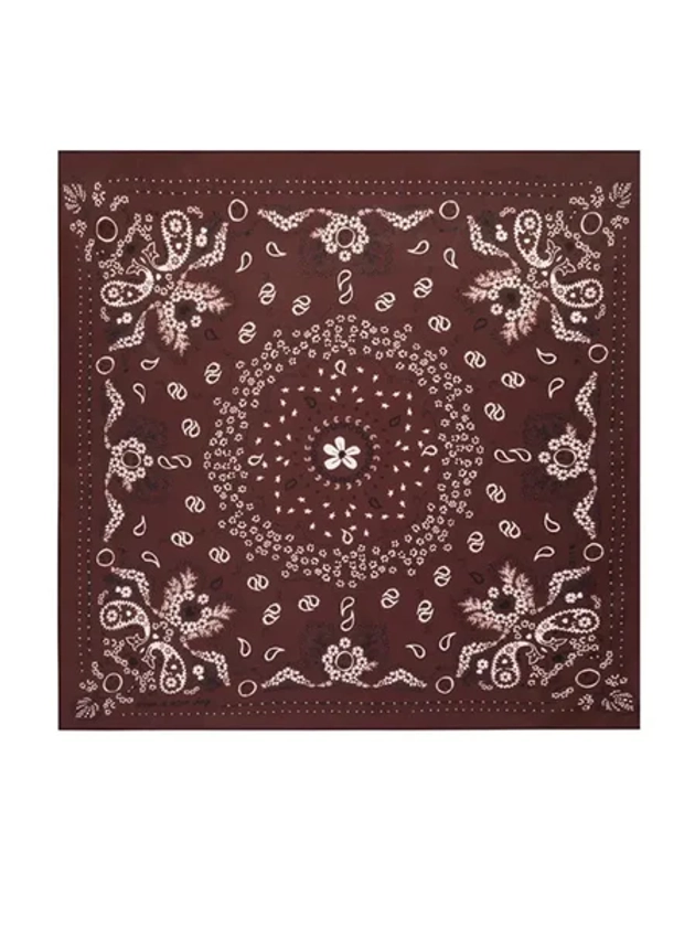 Bandana en Soie - MARRON - Petit Modèle